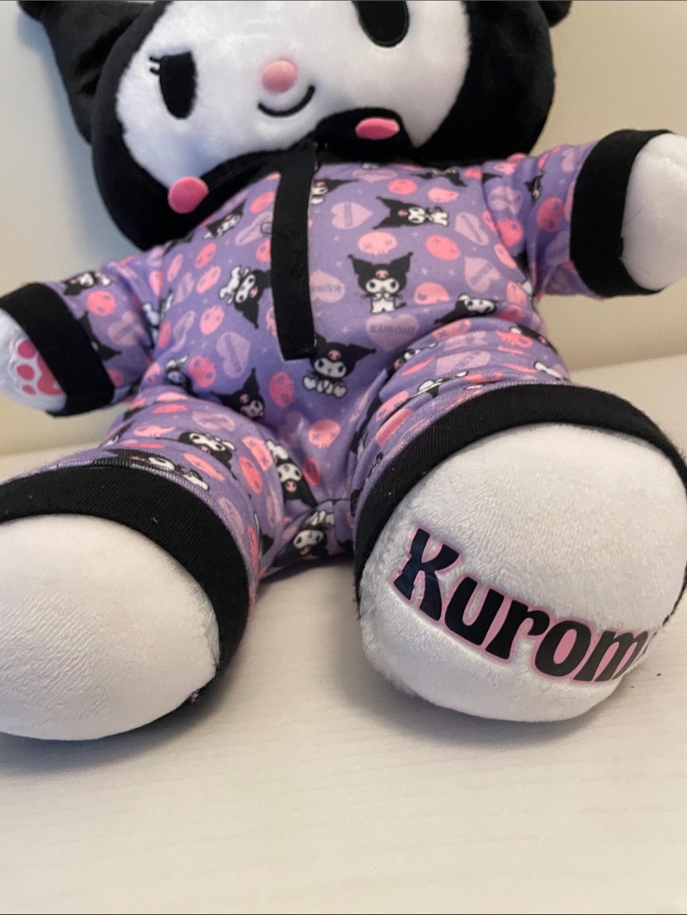 Build-A-Bear Kuromi Plush in Black and Purple Pajamas - Picture 3 of 3
